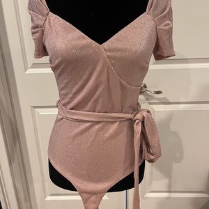 Pink Glitter Bodysuit